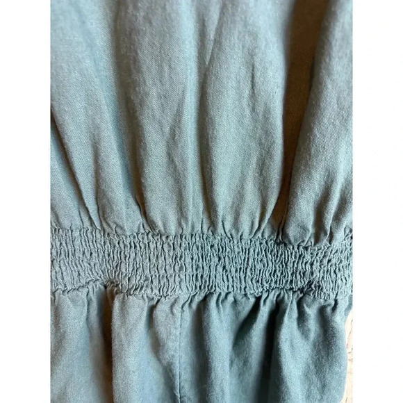 A New Day Target V-neck Jumpsuit Olive Green Adjustable Straps Pockets Size S - Picture 2 of 6